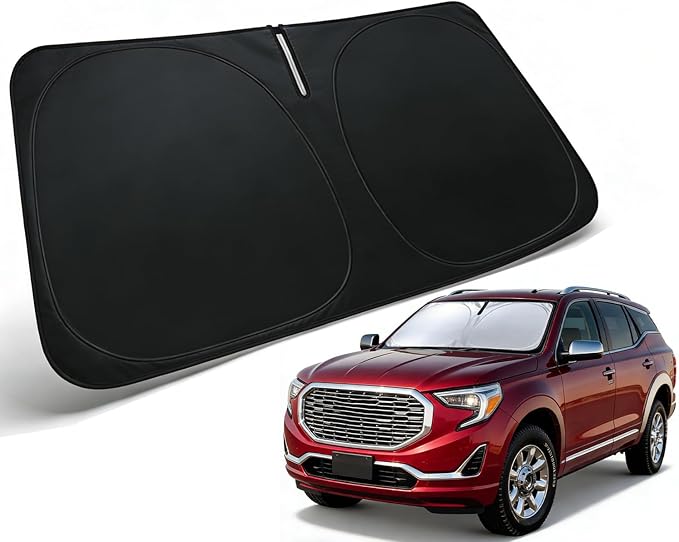 Windshield Sun Shade for 2018-2025 GMC Terrain Accessories, Car Front Window Sun Visor Protector & Heat Shield | 240T Sunshade Protection Blocks UV Rays Keep Your Car Cooler