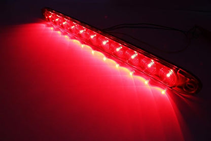 iJDMTOY 15-Inch Truck Trailer Tailgate Red LED ID Light Bar Compatible with Chevrolet Dodge Ford GMC Nissan Toyota etc, Functions as Tail Light, Brake Lamp & Turn Signal Lights, Dark Red Lens