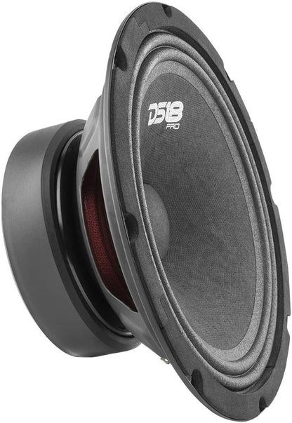 DS18 PRO-GM8 Loudspeaker - 8", Midrange, Black Steel Basket, 580W Max, 190W RMS, 8 Ohms - Premium Quality Audio Door Speakers for Car or Truck Stereo Sound System (1 Speaker)