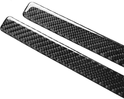 Real Quality Soft Carbon Fiber Compatible with Dodge Charger 2008 2009 2010 Decor Car Inner Door Panel Trim Strip Decal Interior Accessories Sticker Cover 4pcs Black