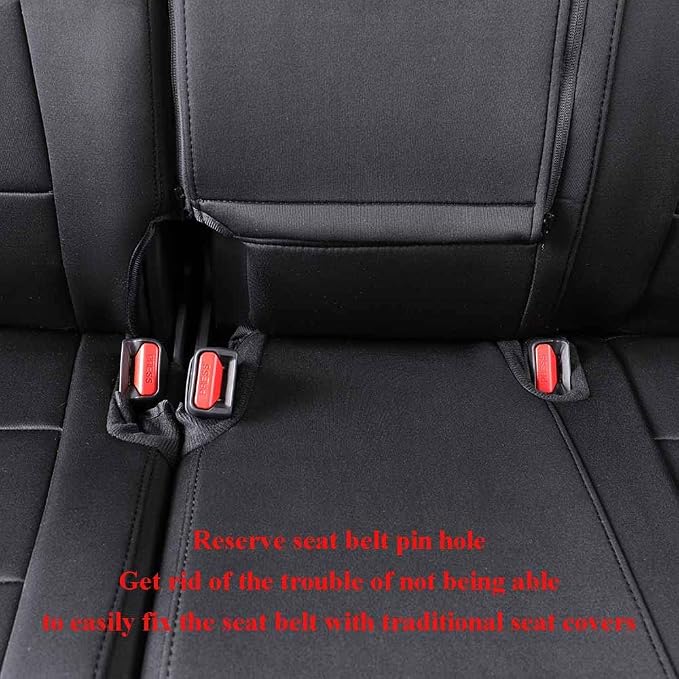 EKR CRV Seat Covers Custom Fit for Honda CRV 2017 2018 2019 2020 2021 2022, Car Seat Cover for Trucks SUV Full Set,Waterproof Car Seat Cushion, Neoprene (Black)