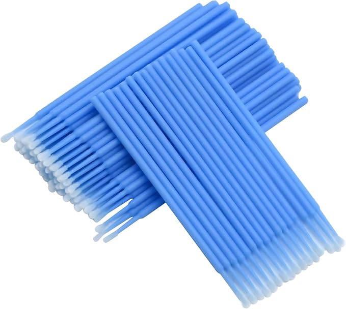 Saihisday 2.5mm Precision Micro Brushes - 100PCs Disposable Applicators for Automotive Detailing & Crafts (Non-Chemical Tool)