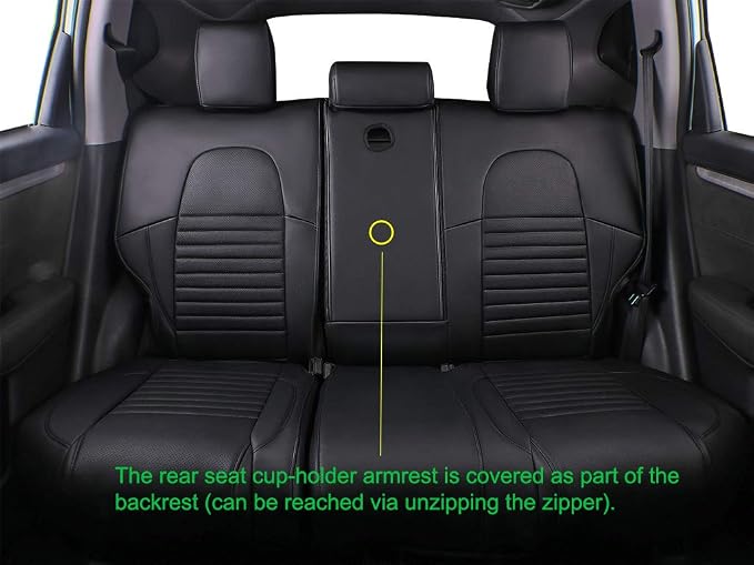 EKR CRV Car Seat Covers Custom Fit for Honda CRV 2012 2013 2014 LX,Leather Truck Seat Cover for SUV Full Set,Waterproof Car Seat Cushion, Faux Leather (Black)