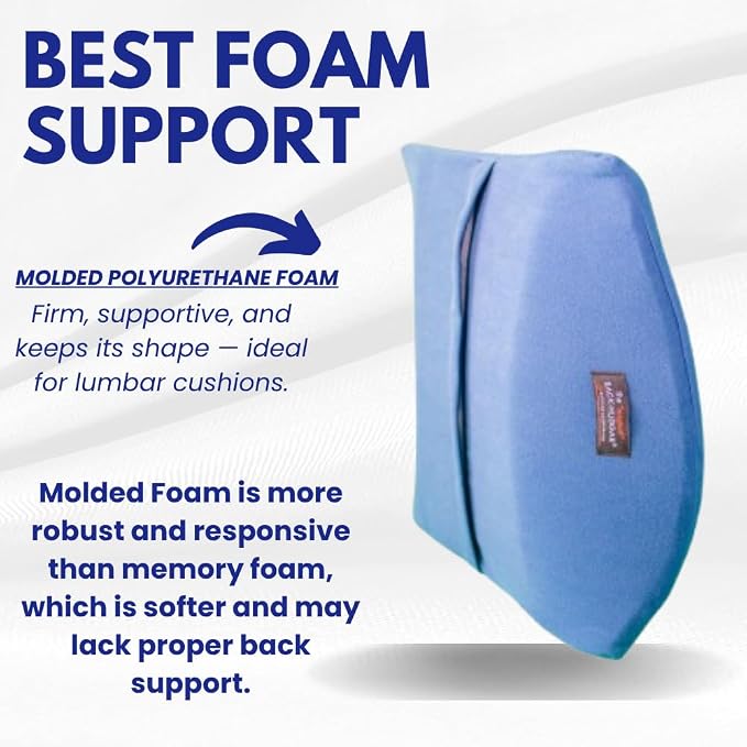 Back-Huggar® The Original Lumbar Cushion (Bucket Style) - Blue