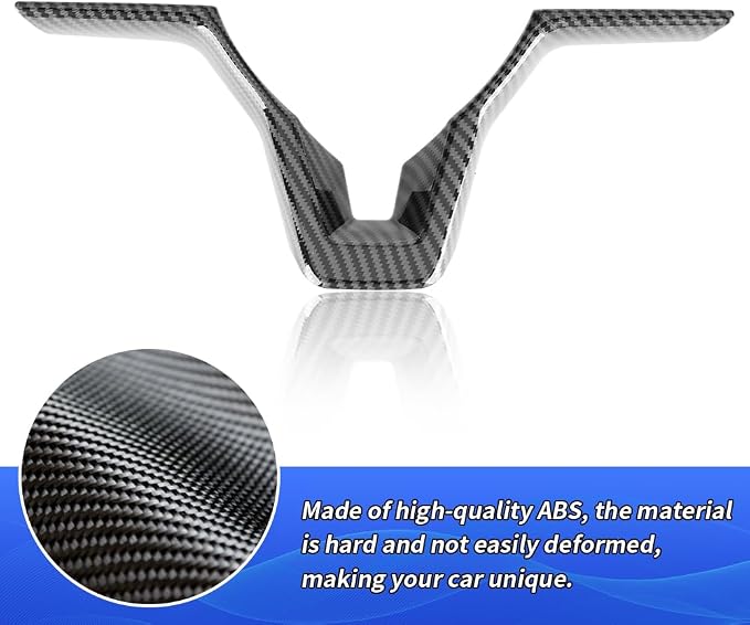 Carbon Fiber Style Kit Car Steering Wheel Trim Cover Panel for Nissan Sentra 2020 2021 2022 2023 2024 2025 Auto Interior Decorations Accessories Protection Covers