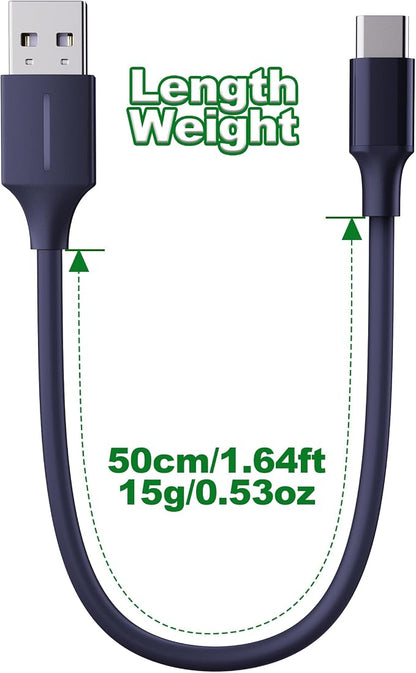USB-A to C Bypass Bluetooth Headset CarPlay Cable for Motorcycle | 1.64Ft/Black,Enable CarPlay without Bluetooth Headset on Goldwing 2018-2024, 2-in-1 Support Charging