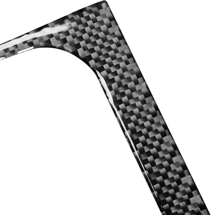 Real Premium Carbon Fiber Fit for Chevy Silverado/GMC Sierra 1500 2014-2018 for 2500/3500HD 2015-2019 Car Center Console Storage Box Frame Trim Decals Sticker Auto Interior Accessories Cover Black