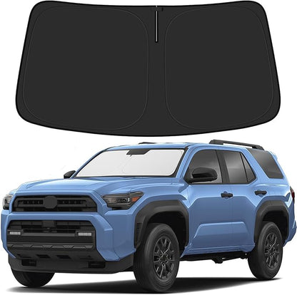 BIBLOZ Car Windshield Sun Shade for Toyota 4Runner 2014-2025 2026, SR5, Limited, TRD(Sport, Off Road, Platinum, Pro) Accessories Foldable Car PET Sunshade Keeps The Cool Inside