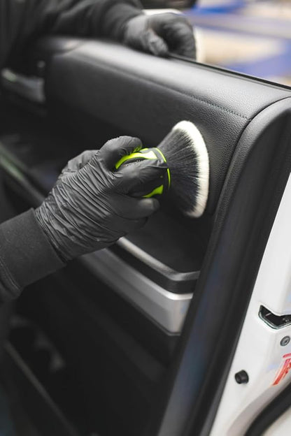 Detail Factory - Curveball XL Synthetic Brush - Ultra Soft Bristles, Comes with Storage Rack, Covers Large Area Inside or Outside Vehicles - Octane Ectoplasm