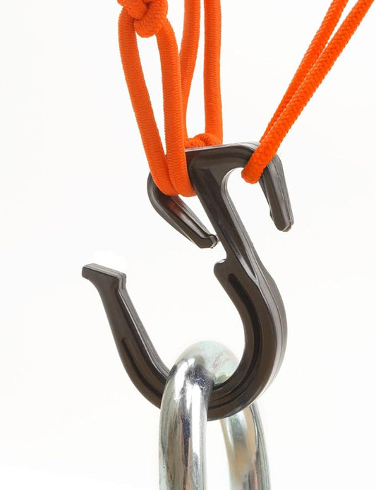 Powertye 15in x 30in Elastic Cargo Net with 10 Adjustable Hooks and Tight 2in x 2in Mesh, Orange