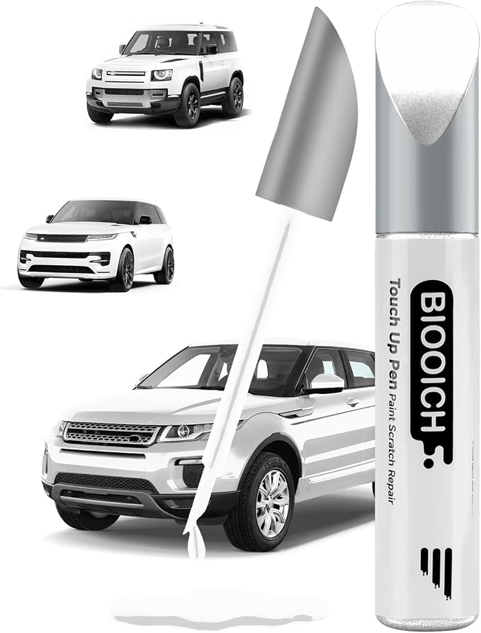 Touch Up Paint Pen Exact Color Match Car Chip and Scratch Repair (for Land Rover, Fuji White(LRC867/NER))