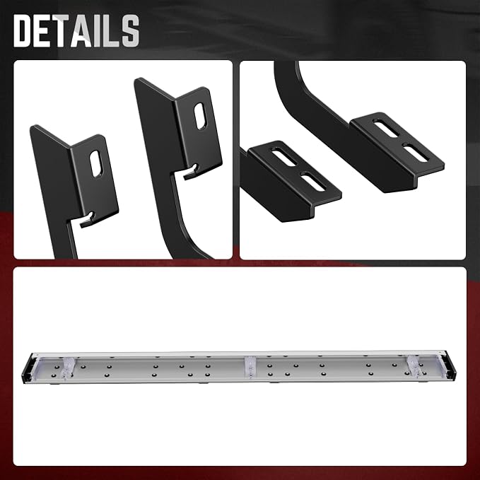 DNA Motoring 6.5" Flat Running Boards Side Step Nerf Rails Bars Compatible with 2004-2014 Ford F150, Fits Extended Cab Models, STEPB-U-F15004-T1-E