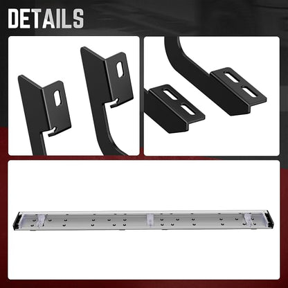 DNA Motoring 6.5" Flat Running Boards Side Step Nerf Rails Bars Compatible with 2004-2014 Ford F150, Fits Extended Cab Models, STEPB-U-F15004-T1-E