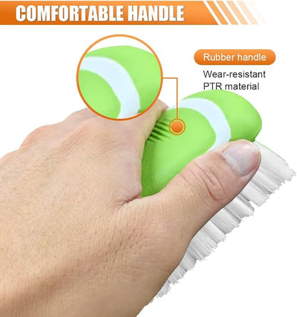 Car Carpet and Upholstery Cleaning Brush, Stiff Bristle Car Detailing Carpet Scrub Brush with Hanging Hole, Vehicle Interior Detailing Brushes for Floor Mats, Couch, Leather Seat (Green)