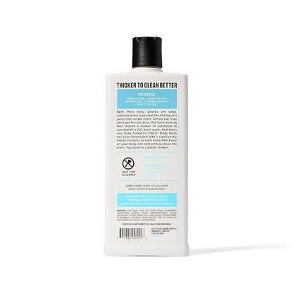 Duke Cannon Supply Co. Thick High Viscosity Body Wash – 3X Thicker, Cleansing Shower and Bath Gel, Mineral-Enriched for Men – Shower Gel – Men’s Body Scrub – Midway (18 oz)