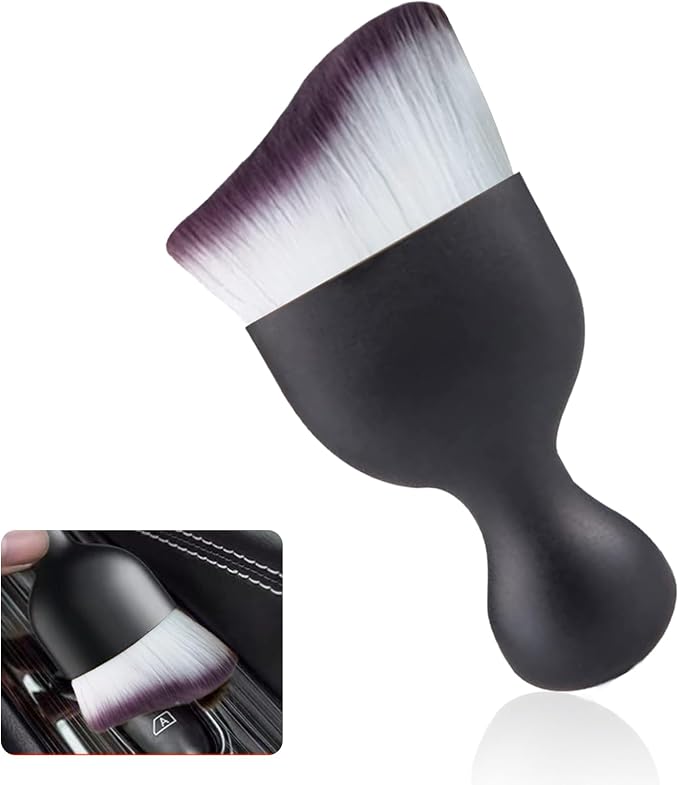 1 PC Car Interior Dust Brush, Auto Scratch Free Detailing Brush, Soft Car Interior Cleaning Brush Auto Accessories for Automotive Dashboard, Air Conditioner Vents, Computer (Purple)