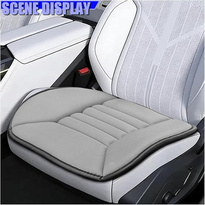 Craedli Car Seat Cushion Pad, Memory Foam Automotive Seats Cushion with Non-Slip Silicone Bottom, Comfort Breathable Pain Relief Vehicle Seat Protector for Home and Office Chairs (Gray)
