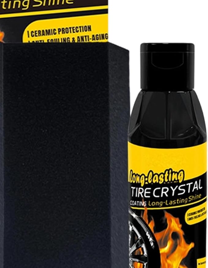 Tire Coating - 100ml Wheel Coating with Sponge | Quick Protective Long Lasting Tire Shine for SUV Looking Like New Truck Motorcycle Rv Long-Lasting Bright Luster Protection Blackening