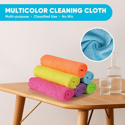 Orighty Microfiber Cleaning Cloth, 100 Pack Microfiber Towels for Cars, Multi-Purpose Shop Towels Cleaning Rags Bulk for Car, Home, Kitchen, 12 x 11 inch