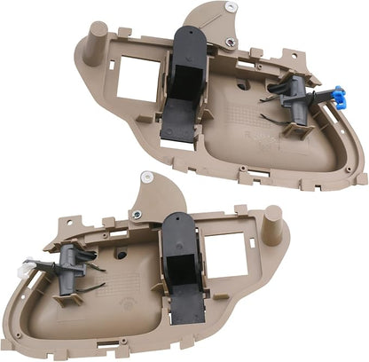 APPERFiT Interior Door Handle w/Bezel Kit (Tan) Compatible with 1995-2002 Chevy Chevrolet GMC Truck C1500 C2500 C3500 K1500 K2500 K3500 Suburban Tahoe Yukon 15708051 15708052