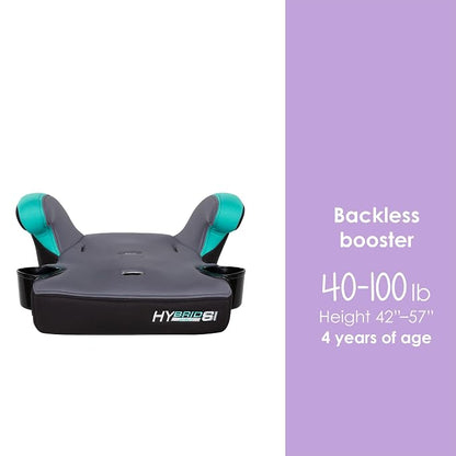 Baby Trend Hybrid SI 3-in-1 Combination Booster Seat, Hoboken Teal – Side-Impact Protection, 3-Stage Growth Design, Adjustable Headrest, Cushioned Comfort
