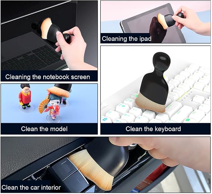 Soft Microfiber Car Detailing Brushes 4 Pack - Scratch-Free Interior & Exterior Cleaning Kit for Leather Seats, Dashboard Dusting, Air Vents, Trim | Car Detailing Tools for Cars, Trucks, SUVs