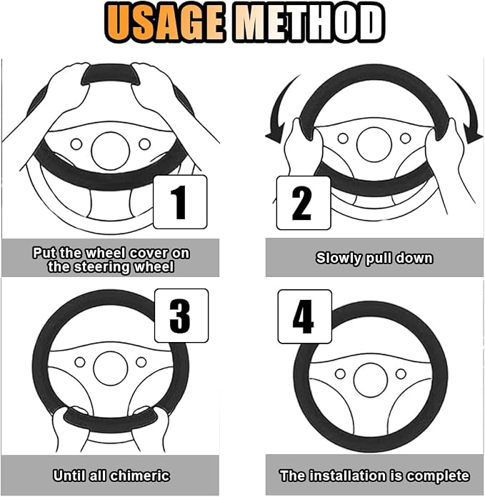 Bling Soft Leather Steering Wheel Cover, 15 Inch Colorful Rhinestones Auto Elastic Protector with Crystal Diamond for Women Girls, Car Accessories for Most Cars, SUVs (Yellow)