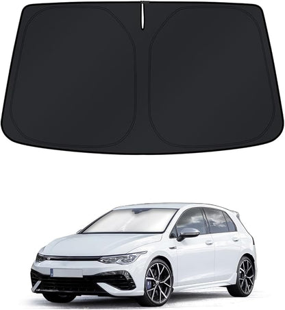 KUST Windshield Sun Shade for Volkswagen VW Golf Mk8 2022 2023 2024 2025 2026 Front Window Accessories Sunshade Sun Protector Foldable Blocks Sun UV Rays