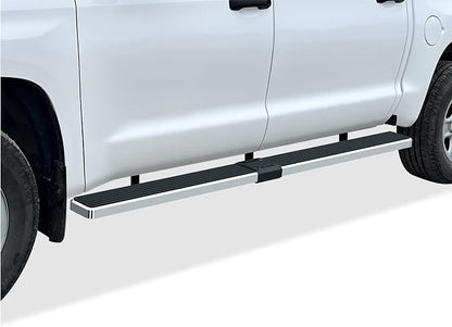 APS (304 Stainless Steel Polished Silver 6 inches) Running Boards Nerf Bars Side Steps Compatible with Toyota Tundra 2007-2021 CrewMax