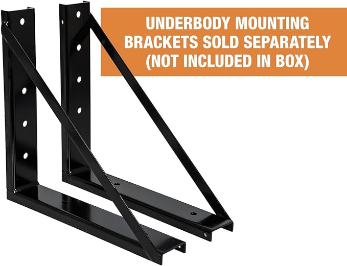 Buyers Products 1703322 Black Steel Underbody Truck Tool Box – 15 x 13 x 24 Inch - Truck Bed & Underbelly RV Storage Box, Locking T-Latch, Weather-Resistant, Heavy-Duty Flatbed Job Box, Made in USA