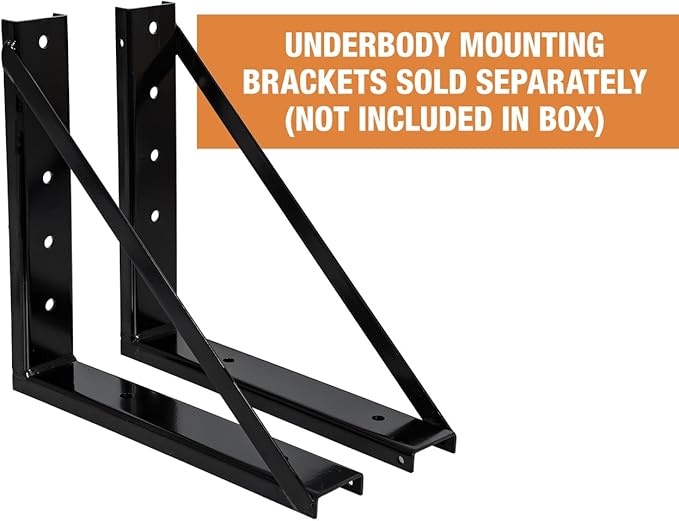 Buyers Products 1704310 Black Steel Underbody Truck Tool Box – 24 x 24 x 48 Inch - Truck Bed & Underbelly RV Storage Box, Locking T-Latch, Weather-Resistant, Heavy-Duty Flatbed Job Box, Made in USA