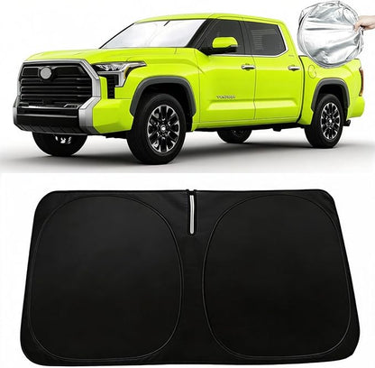 Windshield Sun Shade for 2012-2026 Toyota Tundra Accessories Car Front Window Sun Visor & Heat Shield | 240T Sunshade Protection Blocks UV Rays Keep Your Car Cooler