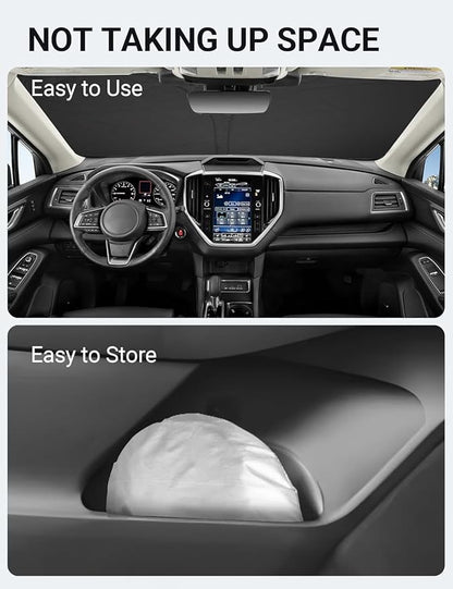 Proadsy 2026 Upgrade Windshield Sunshade Custom for 2019-2025 2026 Subaru Ascent 4-Layer Front Window Shade Reflective Heat UV Protector Foldable Sun Shade Visor Car Accessories