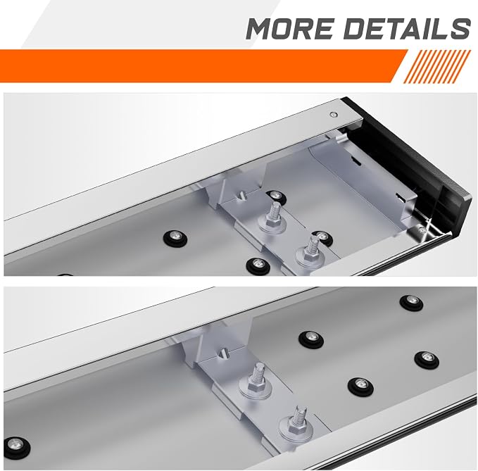 PM PERFORMOTOR 6.5" Running Boards Compatible with 2023 2024 2025 Honda Pilot, Pair of Stainless Steel Side Rails Step Bars with 6 Pcs Brackets, Polished Chrome/Black