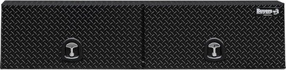 Buyers Products 1721356 Topsider Truck Tool Box, 16x13x88 Inch, Gloss Black Diamond Tread Aluminum, Dual Flip-Up Doors, Locking Compression Latch, Weather Resistant, No-Drill Mount, Made in USA
