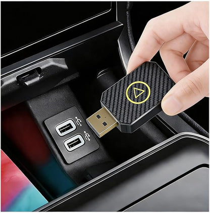 CarPlay Adapter, for Ford Bronco 2021-2024 Convert Wired to Wireless CarPlay, Plug and Play 2-in-1 CarPlay Fast & Stable Wireless Adapter,A-Silver