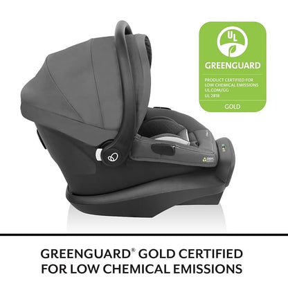 Evenflo LiteMax NXT Rear-Facing Lightweight Preemie and Infant Car Seat 3-30lbs. with SensorSafe. Easy Install with Base (Anchor Gray)