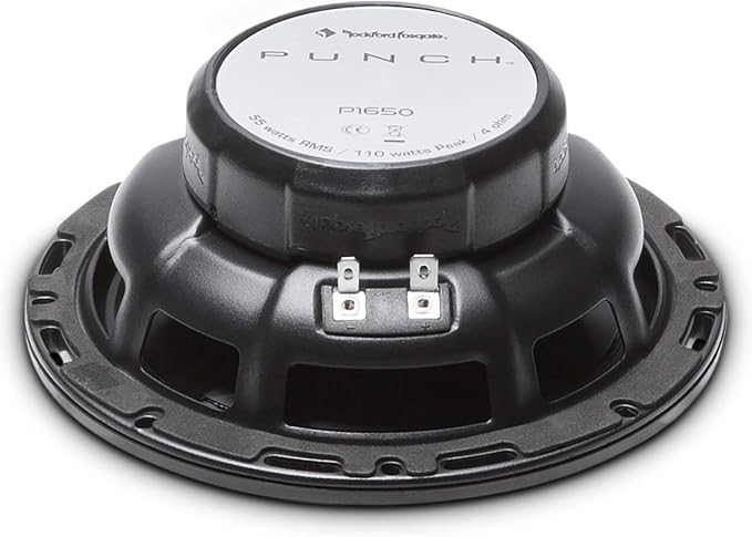 Rockford Fosgate P1650 Punch 6.5" 2-Way Coaxial Full Range Speaker - Black (Pair)