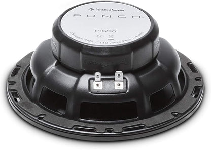 Rockford Fosgate P1650 Punch 6.5" 2-Way Coaxial Full Range Speaker - Black (Pair)