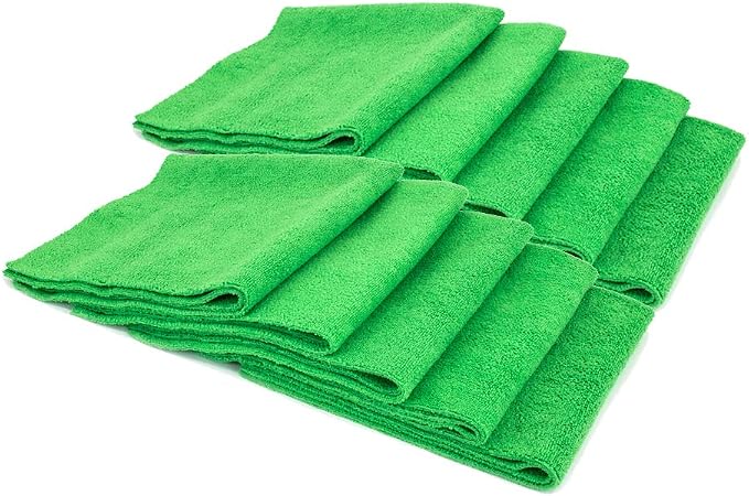 Autofiber [Mr. Everything] Premium Paintwork and Coating Leveling Towel (16"x16") 10 Pack (Green)