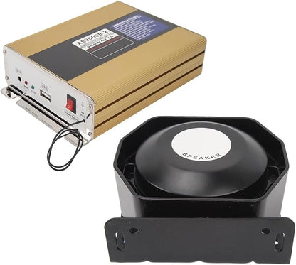 200W Warning Emergency Siren Speaker with Remote Control, Vehicle PA System for SUV ATV UTV Fire Truck Ambulance