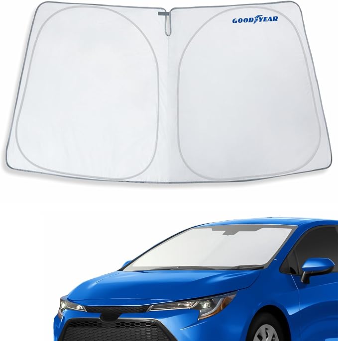 Goodyear Foldable Windshield Sunshade for Toyota Corolla 2020-2026, Car Accessories, Sunshade Cover, Sun Shade Car Windshield, Window Sun Blocker - GY008268