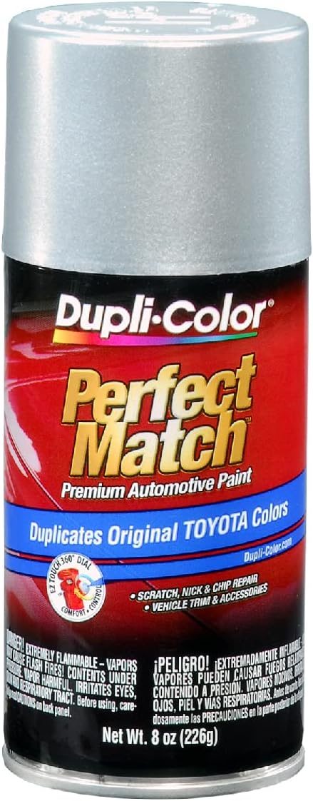 Dupli-Color EBTY15307 Perfect Match Automotive Spray Paint – Toyota Silver Metallic, 147/148 – 8 oz. Aerosol Can