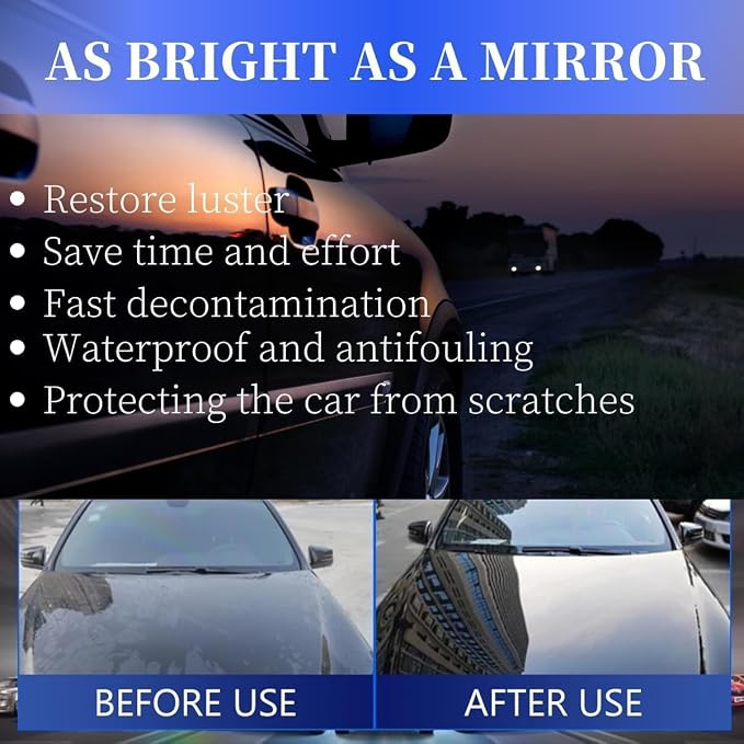SOPAMI Car Coating Spray | Ceramic Paint Sealant, Extremely Hydrophobic Ceramic Spray, Clean, Shine, Protect Paint, Without Pre-Washing, 500ml (2 pcs)