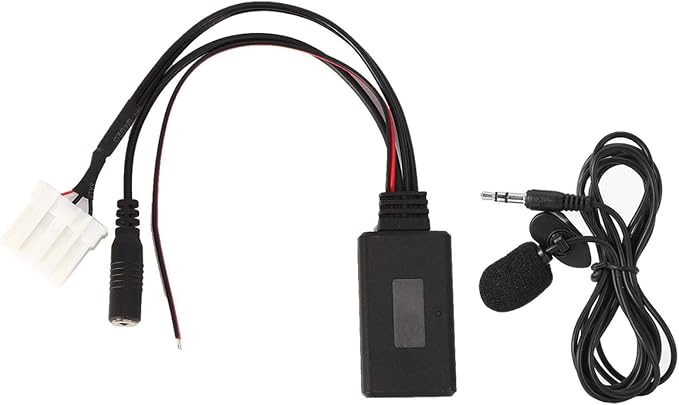 KIMISS Bluetooth 5.0 Car Adapter with Microphone, for Mazda 2 3 5 6 RX8, AUX-in Cable for Hands-Free Calling & Music Streaming, Wireless Audio Receiver