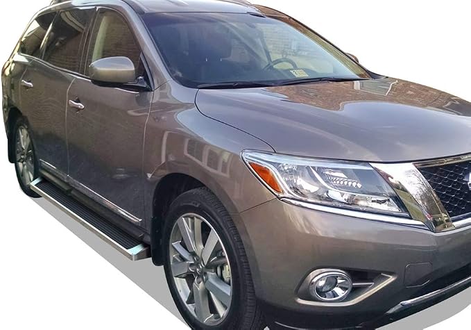 APS Running Boards (Nerf Bars Side Steps Step Bars) Compatible with Nissan Pathfinder 2005-2012 (Silver Running Board Style)