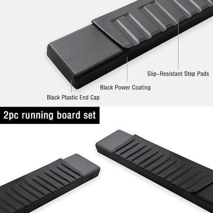 COMNOVA 6 Inches Running Boards Compatible with 2005-2023 Toyota Tacoma Double Cab, Running Boards & Steps for Tacoma (Black)