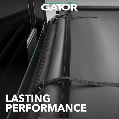 Gator Soft Tri-Fold Truck Bed Tonneau Cover w/Gear Straps | Fits 2019-2026 Chevy/GMC Silverado/Sierra 1500 New Body Style (w/o Carbon Pro Bed, fits Multi-Pro/Multi-Flex Tailgate) 8' Bed (96.25)
