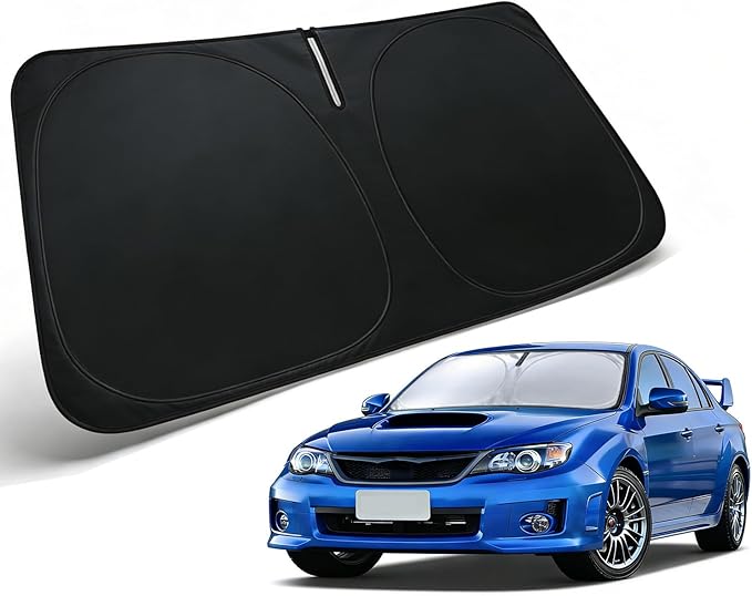 Windshield Sun Shade for 2008-2015 Subaru Impreza WRX/WRX STI Accessories, Car Front Window Sun Visor & Heat Shield | 240T Sunshade Protection Blocks UV Rays Keep Your Car Cooler