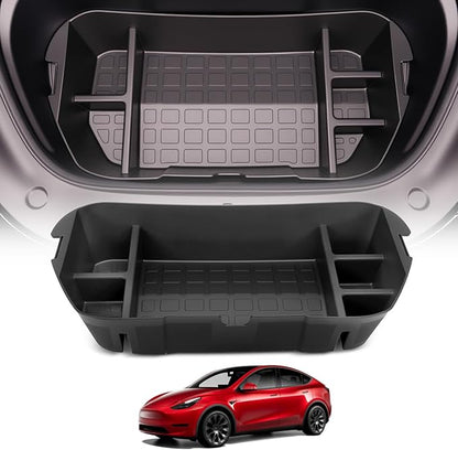 YHTAUTO Front Trunk Organizer Compatible with Tesla Model Y 2020 2021 2022 2023 2024, Frunk Storage Organizer Storage Box fits Tesla Y Accessories, 6 Separate Spaces